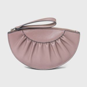 A New Day Mauve Pleated Clutch Bag